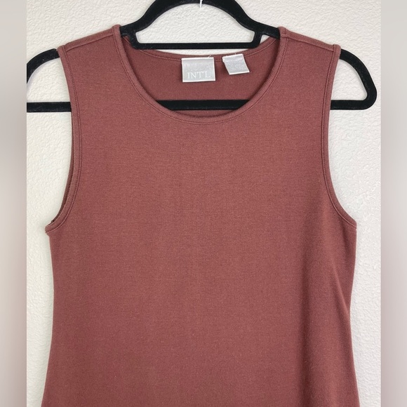 VTG Moda Int'l Women's Medium Chocolate Brown Dress Top Matching Set Knit Minima - Picture 14 of 15